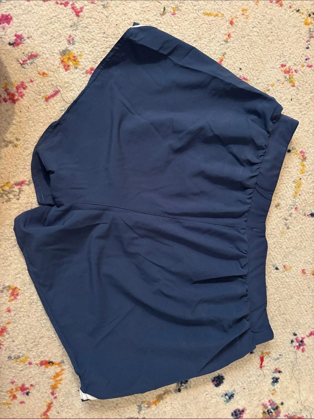 Under Armour Navy Athletic Shorts with White Trim